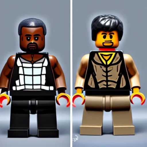 Prompt: lego kanye west