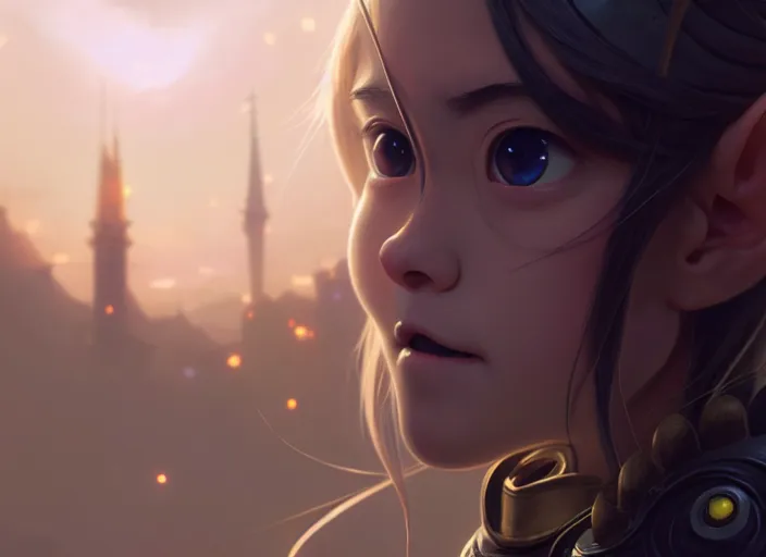 Image similar to a film still portrait of a elven minion, finely detailed features, minions, cinematic lighting, perfect art, night cyberpunk city, intricate, anime, minion, gapmoe grimdark, artstation, trending on pixiv fanbox, painted by greg rutkowski makoto shinkai takashi takeuchi studio ghibli, akihiko yoshida, 4 k