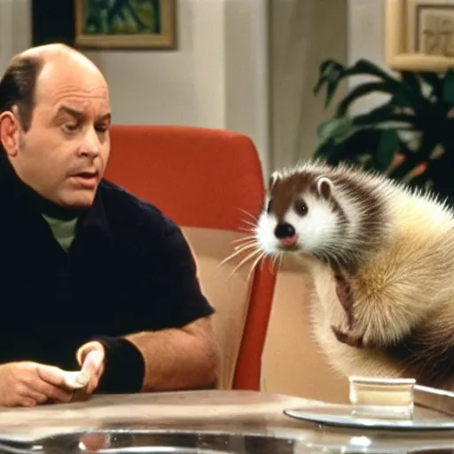 Image similar to That episode of Seinfeld where George Costanza learns what a ferret actually is.