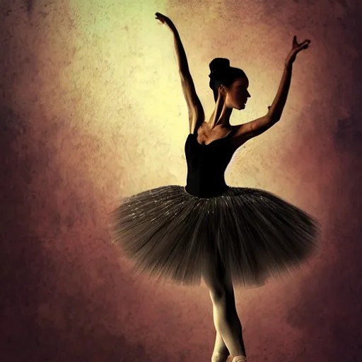 Prompt: prima ballerina, digital art, post apocalyptic, fantasy, calligraphy