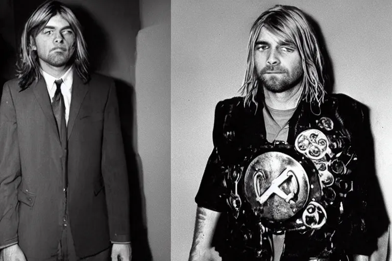 kurt cobain wearing a suit of knight\'s armor | Stable Diffusion | OpenArt