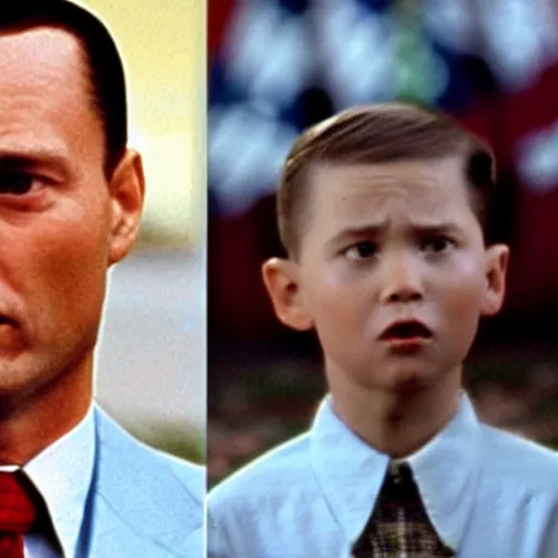 Image similar to forrest gump as the president of the United States of America