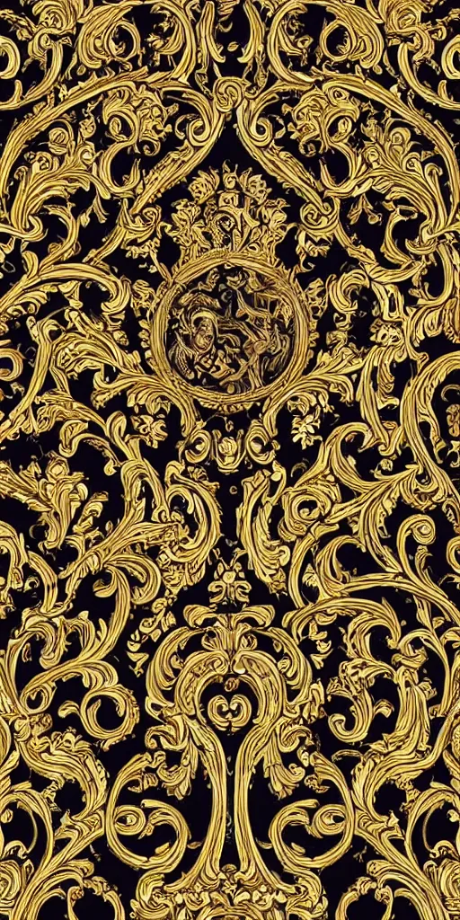 prompthunt: inrticate versace baroque wallpaper:: intricate