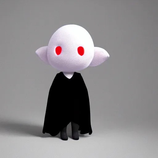 Prompt: cute fumo plush of an alien girl in a black hoodie, three point lighting, color contrast, vray