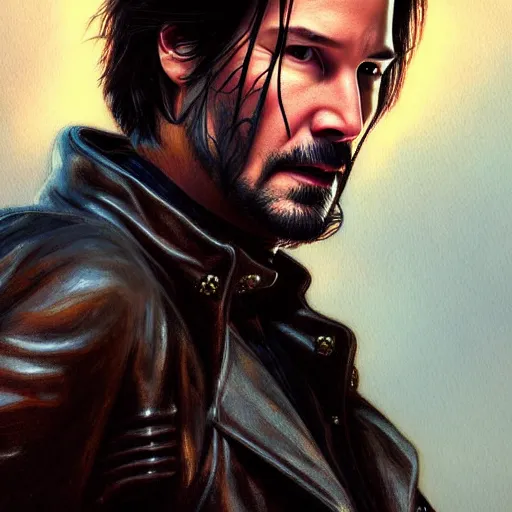 Image similar to handsome Keanu Reeves as Ghost Rider, western, closeup, D&D, fantasy, intricate, elegant, highly detailed, digital painting, artstation, concept art, matte, sharp focus, illustration, art by Artgerm and Greg Rutkowski and Alphonse Mucha