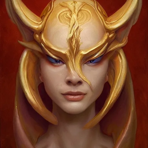 Prompt: A beautiful oil painting of a portrait of a French Rose dragon, inspired by d&d, slender symmetrical face and body, fantasy, octane render, 16k, 8k, high res, well rendered, art by John Howe and Keith Parkinson and Larry Elmore, trending on artstation, featured on behance