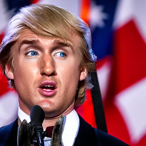 Prompt: owen wilson as Donald Trump