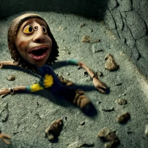 Image similar to A still of Dwayne Johnson in the film Coraline, highly detailed, very detailed, extremely detailed, detailed, HD Quality, taken in the mid 2000s