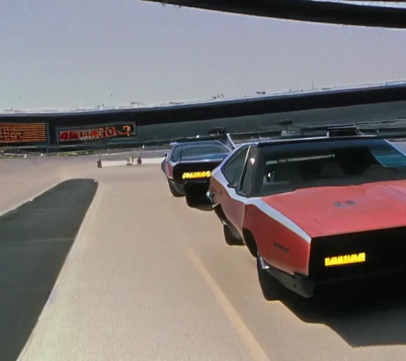 Image similar to a pov shot, color cinema film still of knight rider kitt pontiac, cinematic.