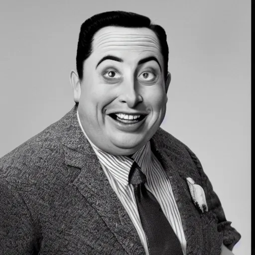 Image similar to photo of an overweight pee - wee herman