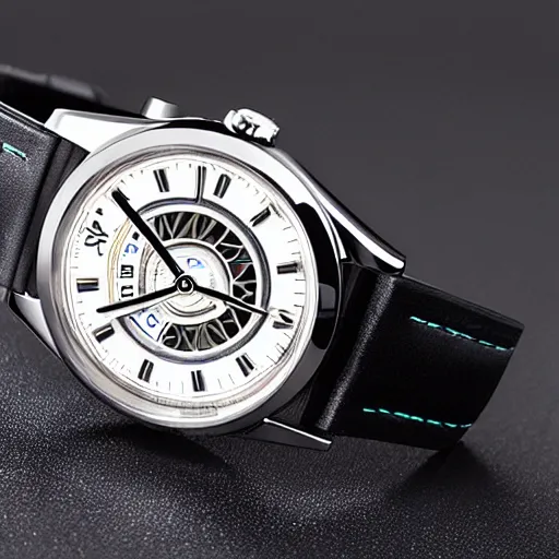 futuristic rolex watch powered by a black hole Stable Diffusion