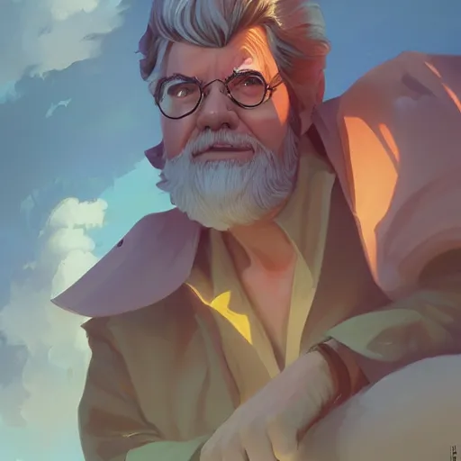 Image similar to hero world george lucas, behance hd by jesper ejsing, by rhads, makoto shinkai and lois van baarle, ilya kuvshinov, rossdraws global illumination