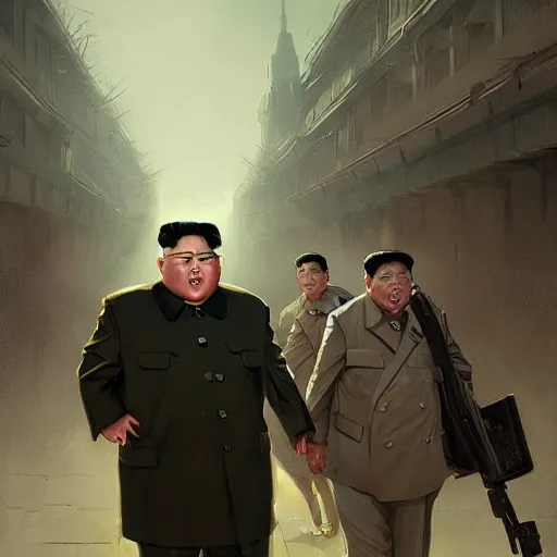 Prompt: zombie kim jong un geog darrow greg rutkowski