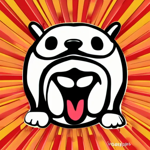 Image similar to an happy dog. Vector logo.