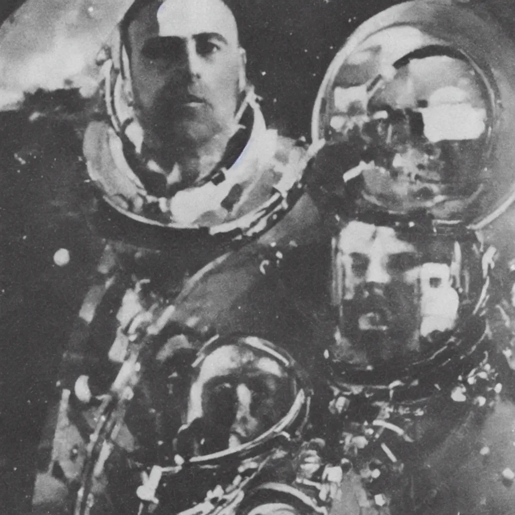 Image similar to Theodor Herzl as an astronaut in space