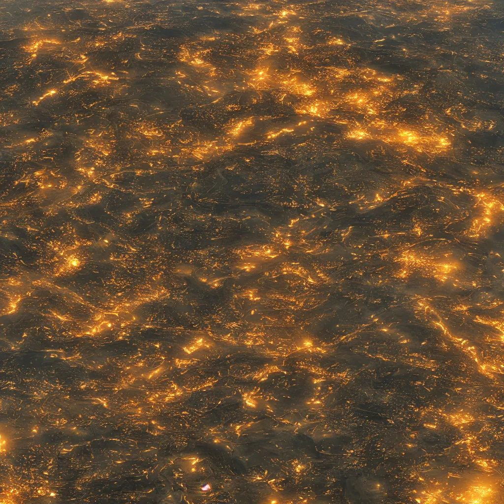 Prompt: high resolution!! aerial photography of a very ornated landscape filled with metal and golden vibrant and iridescent venining, sky is not visible, 8K, octane render, sentinel, landsat, state of the art lightings, baroque, photorealistic, color scheme is random but consistent