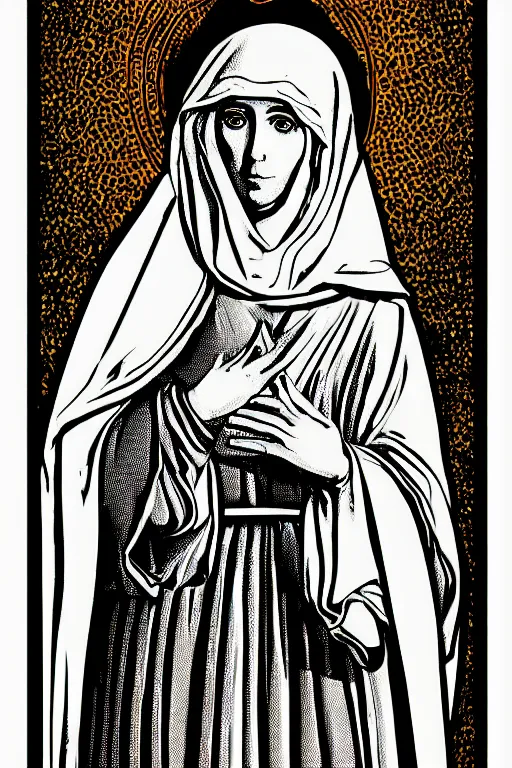 Image similar to digital art of saint catherine of siena vector art