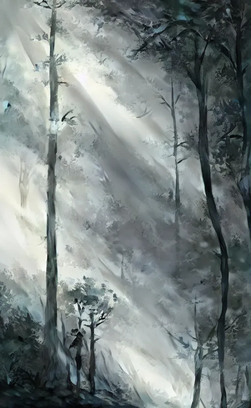 Pour Painting with Watercolors – Housing a Forest