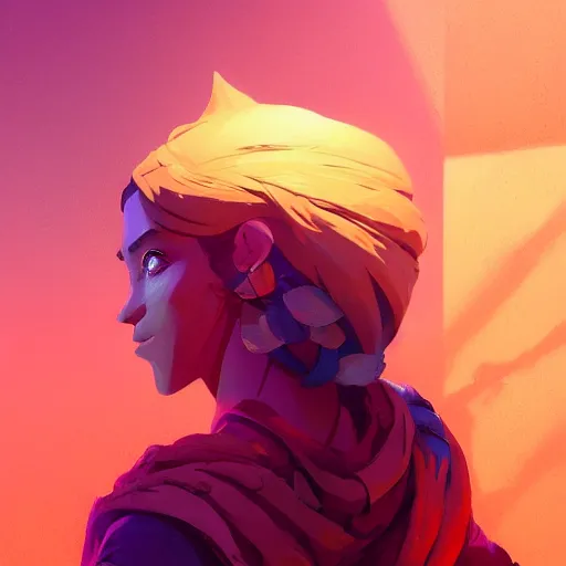 Image similar to profile portrait, maya ali mage, gloomhaven, dynamic lighting, gaudy colors, octane render aesthetic, matte painting concept art, official fanart behance hd artstation by jesper ejsing, by rhads and makoto shinkai and lois van baarle and ilya kuvshinov and rossdraws