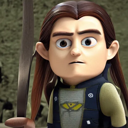 Prompt: legolas is a despicable me minion, intricate, 4k, photorealistic