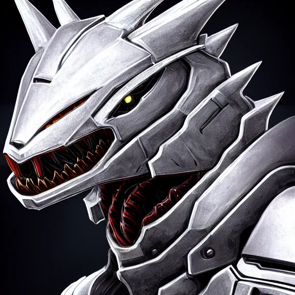 Prompt: high quality close up headshot of a cute beautiful stunning robot anthropomorphic female dragon, with sleek silver armor, a black OLED visor over the eyes, facing the camera, maw open and about to eat you, you being dragon food, the open maw being detailed and soft, highly detailed digital art, furry art, anthro art, sci fi, warframe art, destiny art, high quality, 3D realistic, dragon mawshot, dragon art, Furaffinity, Deviantart