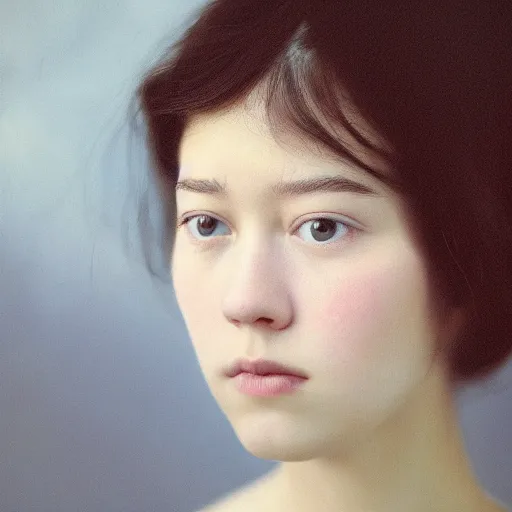 Image similar to a masterpiece portrait photo of a beautiful young woman who looks like a korean mary elizabeth winstead