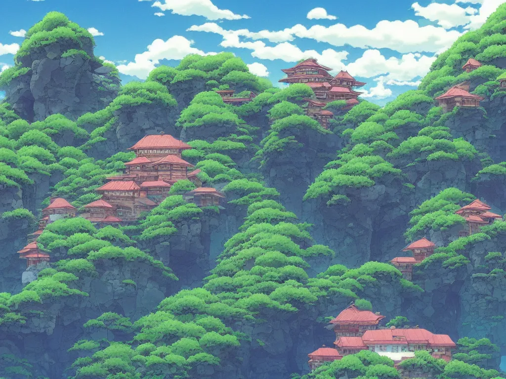 Image similar to beautiful nature scenery from Spirited Away (2001)