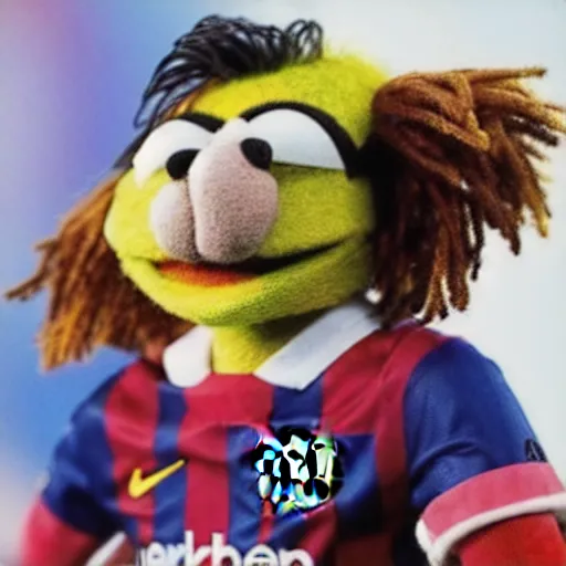 Prompt: lionel messi as a muppet