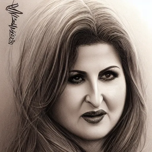 Image similar to amazing lifelike award winning pencil illustration of Kathy najimy trending on art station artgerm Greg rutkowski cinematic