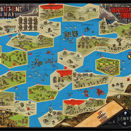 a ww 2 historical wargame, boardgame board, by dan | Stable Diffusion ...