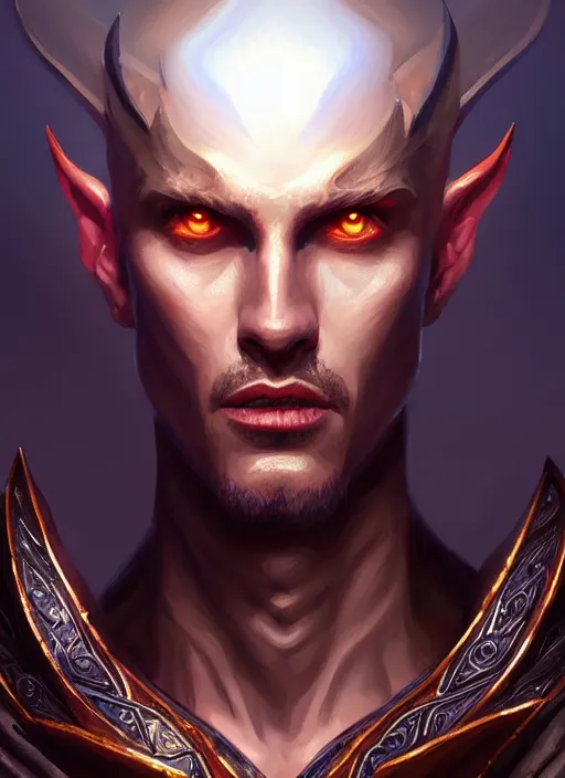 Image similar to a _ fantasy _ style _ portrait _ painting _ of cyric prince of lies, the dark sun, mischievous, deception, wicked, oil _ painting _ unreal _ 5 _ daz. _ rpg _ portrait _ extremely _ detailed _ artgerm _ greg _ rutkowski _ greg