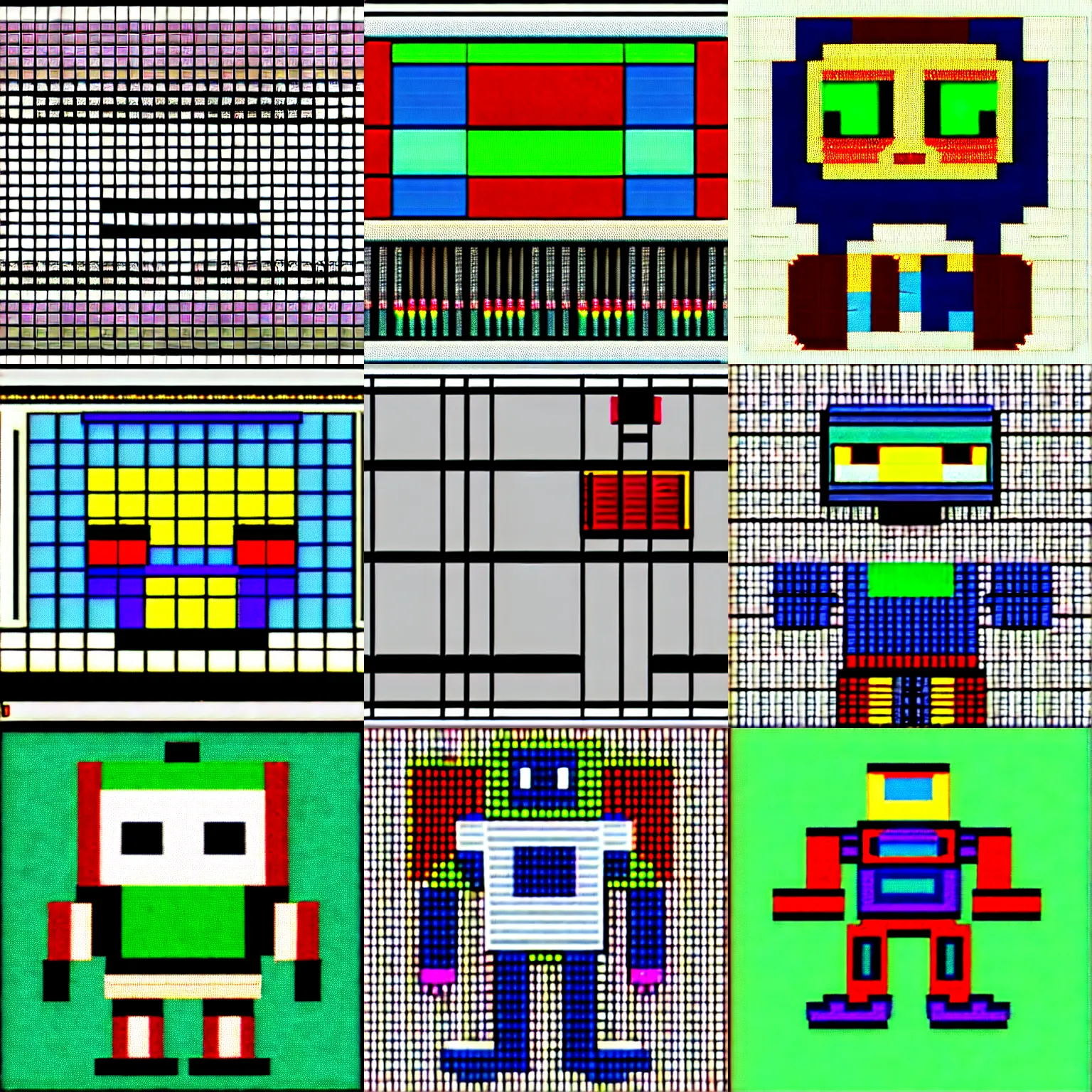 Prompt: snes pixel art robot, 256 colors, retro, super nintendo, old school
