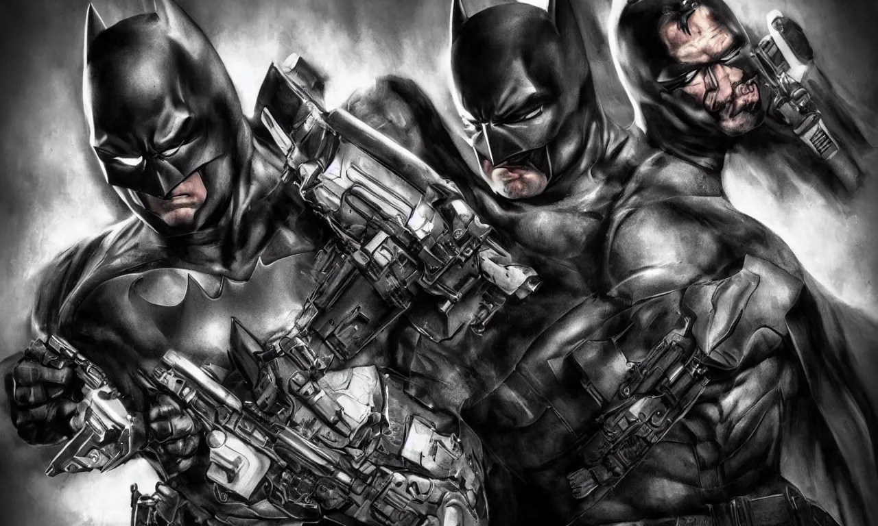 Batman as punisher, Batman with guns, Batman Horror | Stable Diffusion |  OpenArt