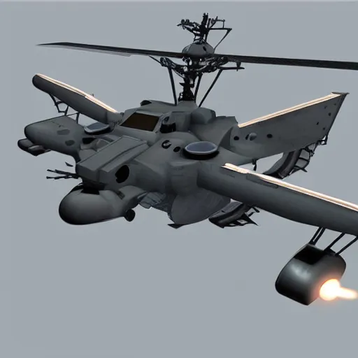 Image similar to futuristic military attack helicopter concept art