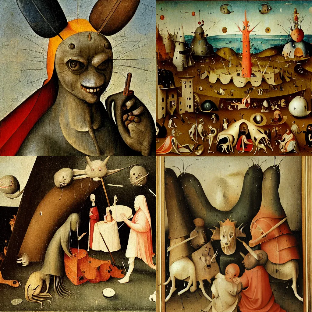 Prompt: artwork by hieronymus bosch