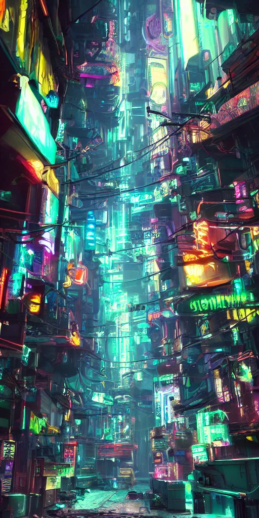 Prompt: a professional photographic view picture of a cyberpunk futuristic neon alley ,photographic filter unreal engine 5 realistic hyperdetailed 8k ultradetail cinematic concept art volumetric lighting, fantasy artwork, very beautiful scenery, very realistic painting effect, hd, hdr, cinematic 4k wallpaper, 8k, ultra detailed, high resolution, artstation trending on artstation in the style of Albert Dros glowing rich colors powerful imagery nasa footage drone footage drone photography