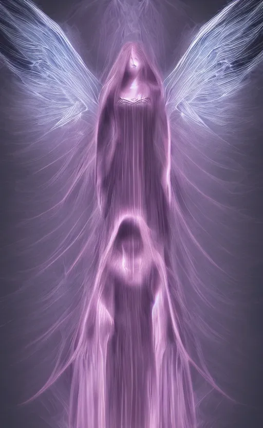 Image similar to Angel knight gothic girl made of Fractal flame,