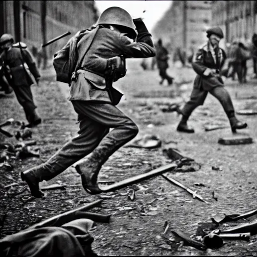 Prompt: battle of Berlin photography