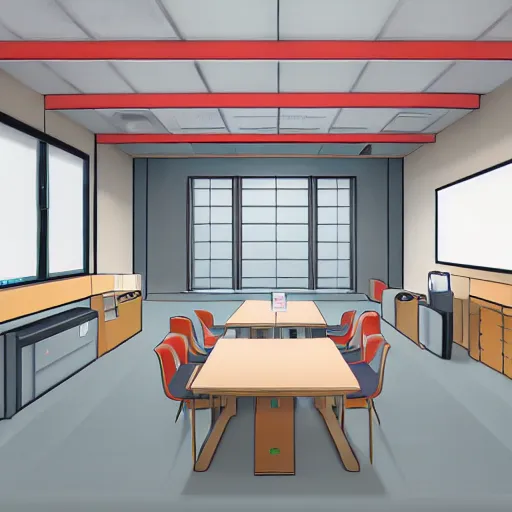 AI Art: Classroom background 2 by @Zendid Omega