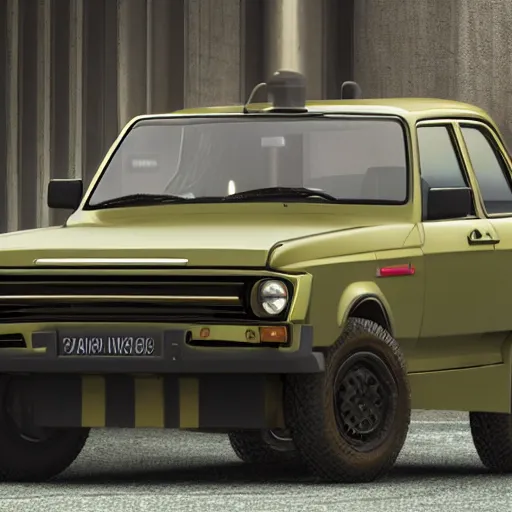 Prompt: a realistic cg render of a Lada in Military Spec, 8k, Octane