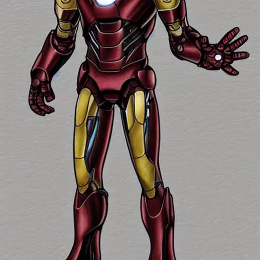 Image similar to Sketch breakdown of advanced iron man suit in leonardo da vinci style