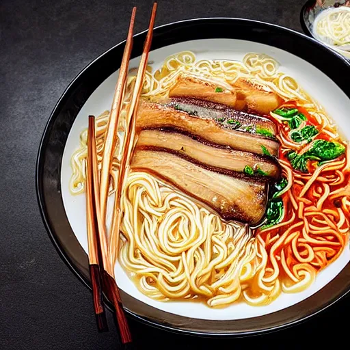 Image similar to photo of delcious ramen, recipe, high detail, beautiful lighting,