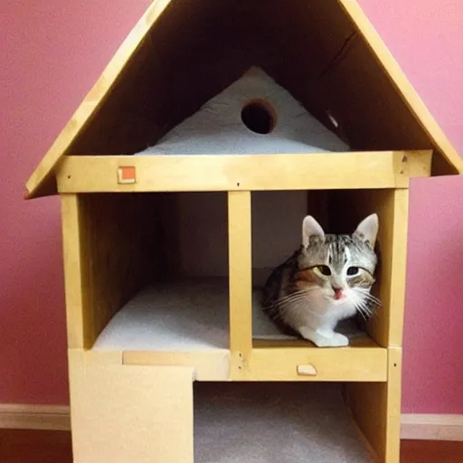 Prompt: cat's house