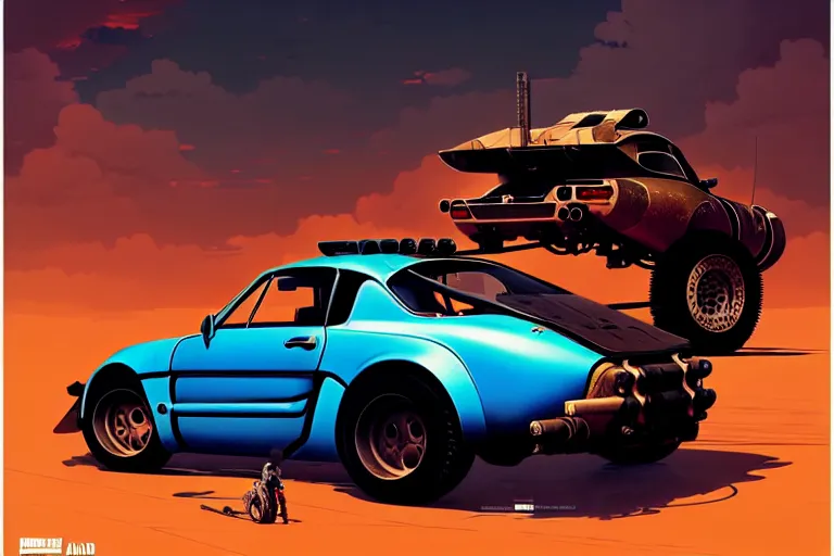 Image similar to mad max's alpine a 1 1 0 : : stand alone complex, up on a lift, maintenance : : by ilya kuvshinov, rossdraws, artgerm, sola digital arts, anti aliasing, raytracing : :