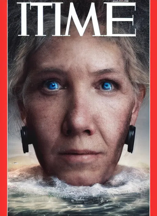 Image similar to TIME magazine cover, the coming AI singularity, 4k