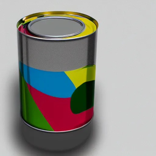 Image similar to can of paint, minimal, modern