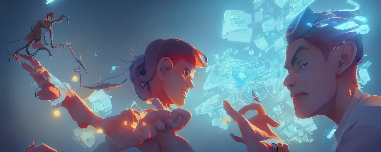 Image similar to easy solution to complex problems diagram, digital art, behance hd by jesper ejsing, by rhads, makoto shinkai and lois van baarle, ilya kuvshinov, global illumination.