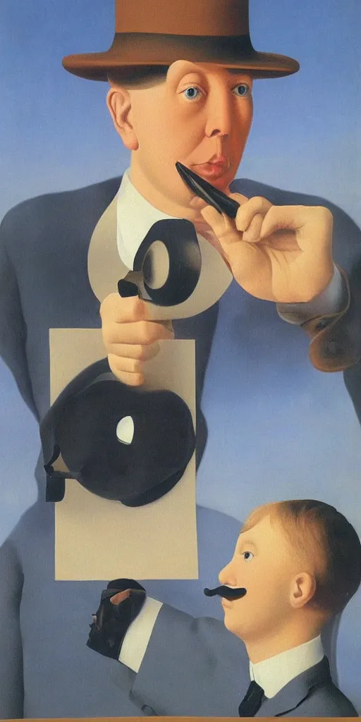 Prompt: tiktok scroll by rene magritte, elsagate