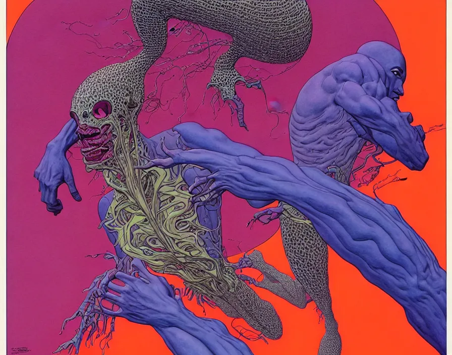 Prompt: ( ( ( ( the fear ) ) ) ) by mœbius!!!!!!!!!!!!!!!!!!!!!!!!!!!, overdetailed art, colorful, artistic record jacket design