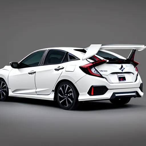 Image similar to a honda civic with wing doors